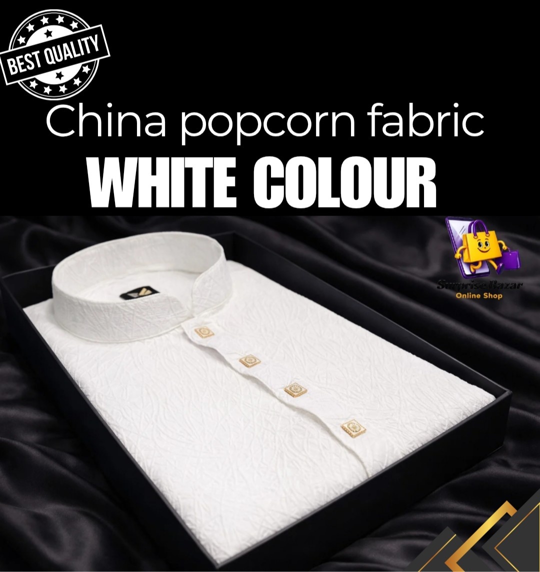 Chinapopcornfabricwhitecolour